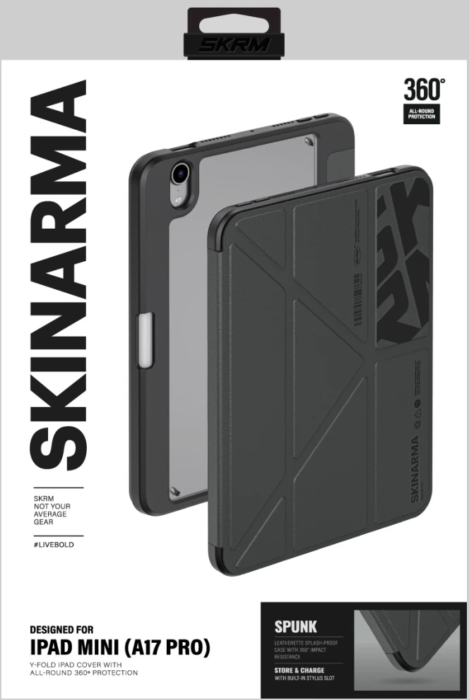 Dėklas Skinarma Spunk Pewter skirtas Apple iPad mini (A17 Pro) 2024 žalios spalvos