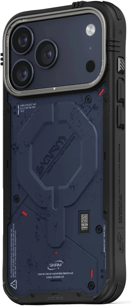 Dėklas Skinarma Vigor MagSafe skirtas Apple iPhone 17 Pro mėlynos spalvos