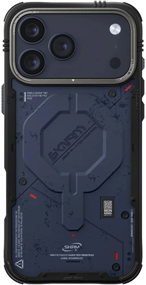 Dėklas Skinarma Vigor MagSafe skirtas Apple iPhone 17 Pro mėlynos spalvos