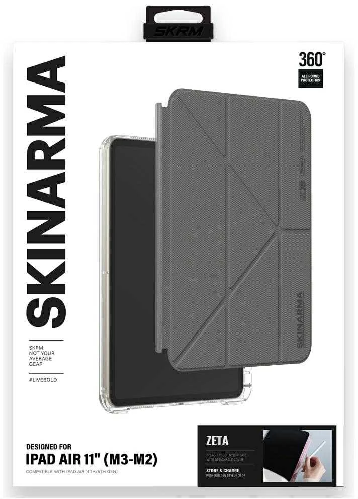Dėklas Skinarma Zeta Apple iPad Air 11″ (M2/M3/5Gen/4Gen) pilkos spalvos