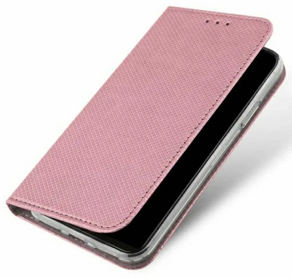 Dėklas Smart Magnet book Xiaomi Redmi 12 rožinio aukso spalvos