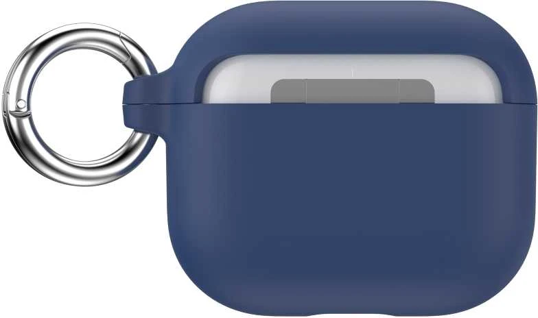 AirPods 3 silikoninis dėklas su metaliniu žiedu