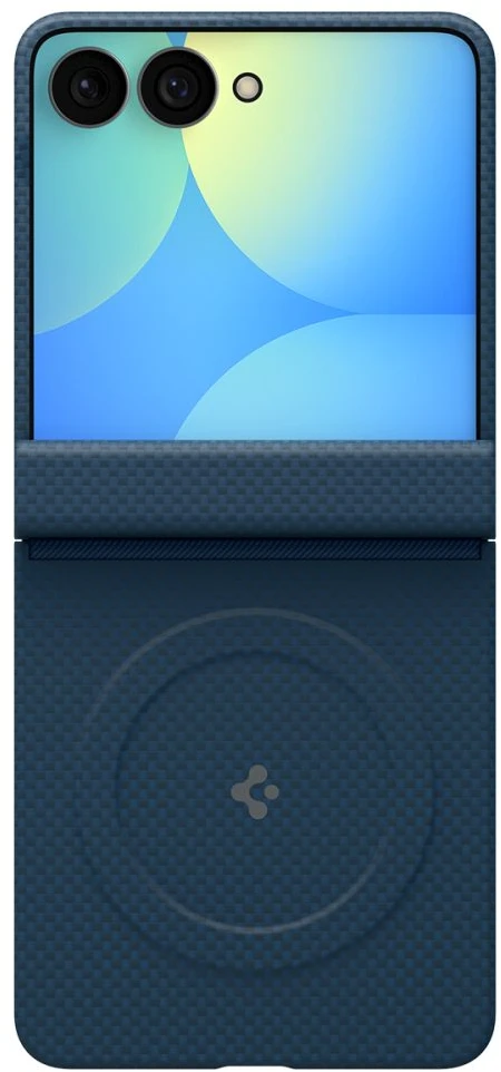 Dėklas Spigen AirSkin Aramid MagSafe Samsung Galaxy Z FLIP 8 NAVY