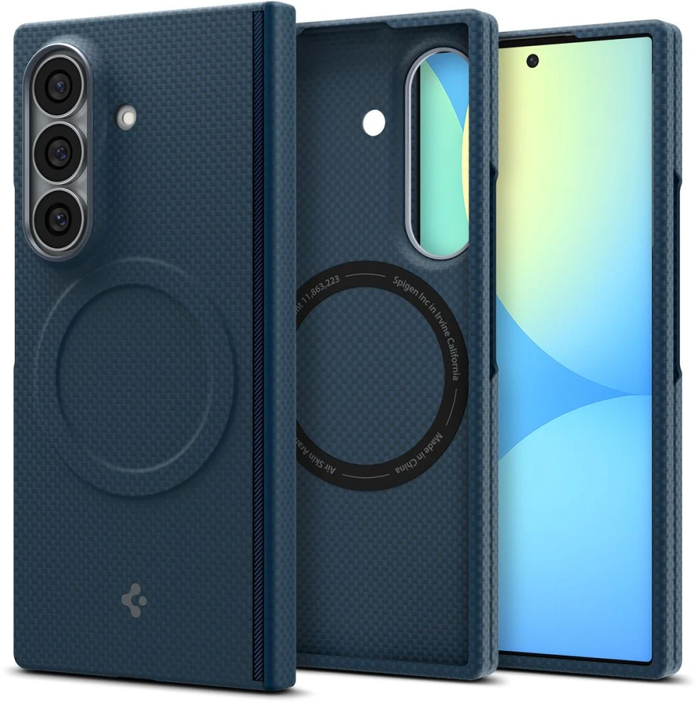Dėklas Spigen AirSkin Aramid MagSafe Samsung Galaxy Z FOLD 8 ULTRA NAVY