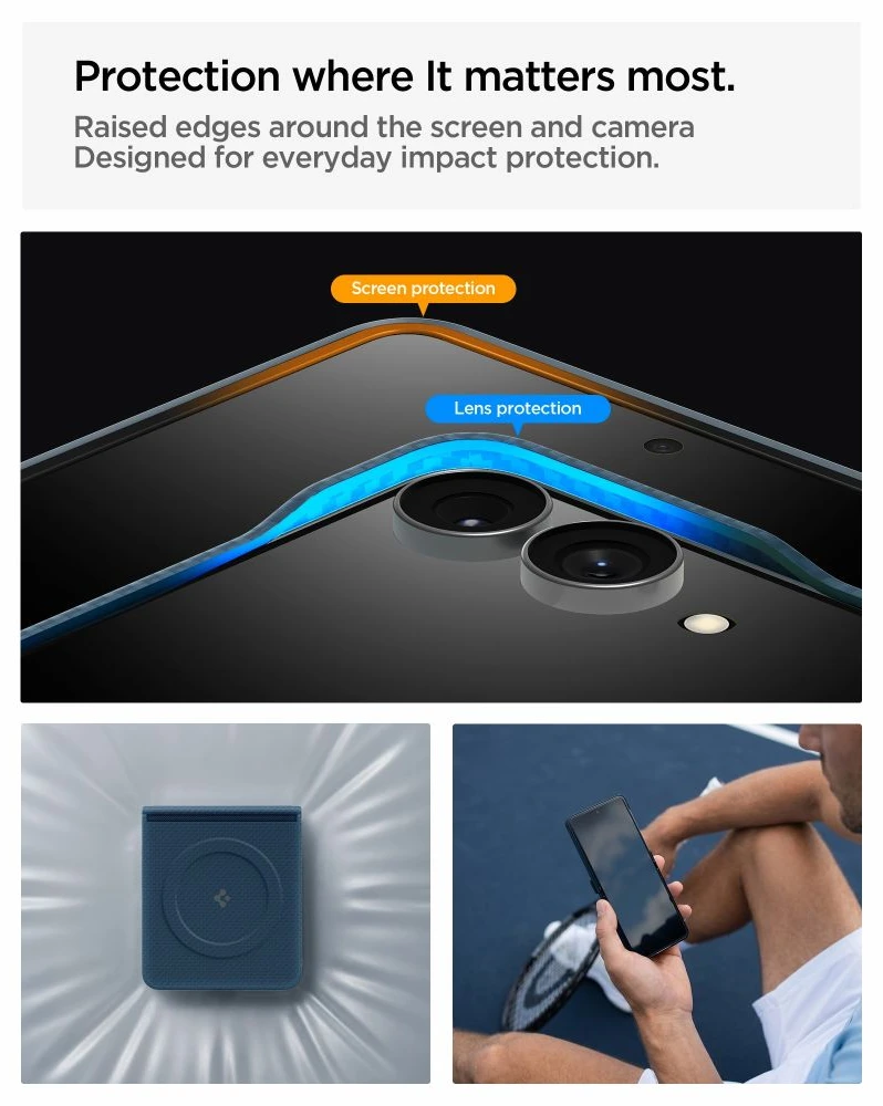 Dėklas Spigen AirSkin Aramid MagSafe Samsung Galaxy Z FLIP 8 NAVY