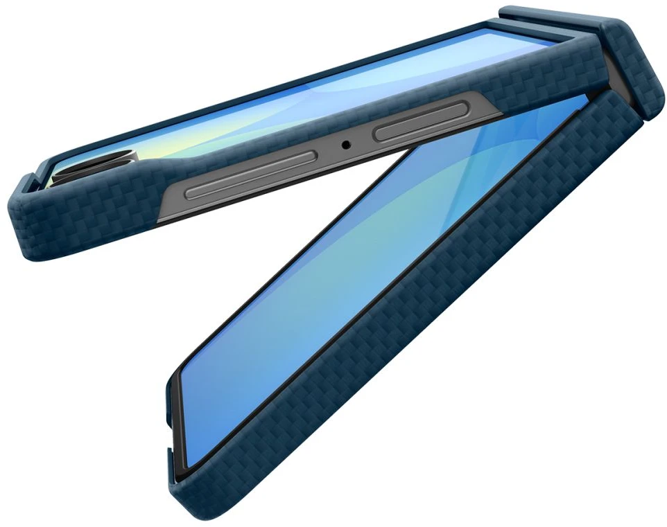 Dėklas Spigen AirSkin Aramid MagSafe Samsung Galaxy Z FLIP 8 NAVY
