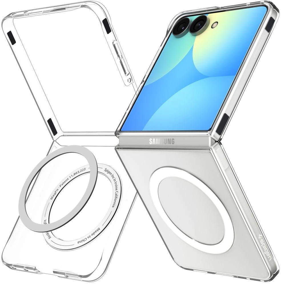 Dėklas SPIGEN AIRSKIN MAGSAFE GALAXY Z FLIP 8 SKAIDRUS/Baltas