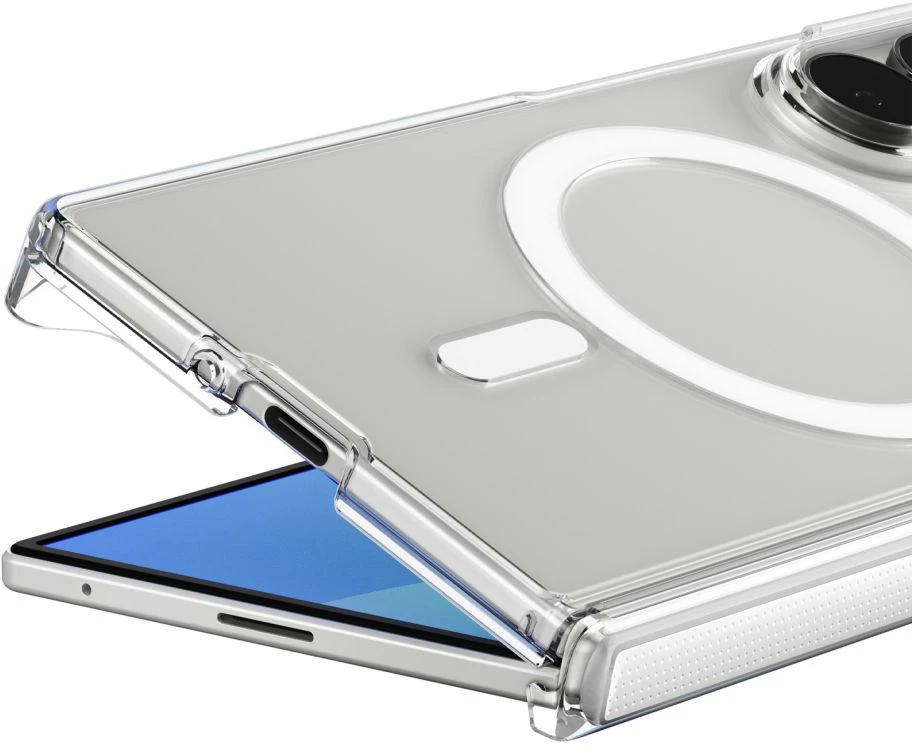 Dėklas SPIGEN AIRSKIN ZERO MAGSAFE GALAXY Z FOLD 8 YPAČ SKAIDRUS/Baltas