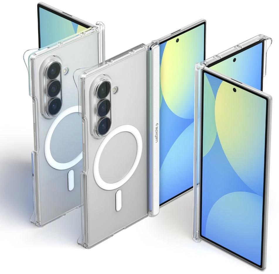 Dėklas SPIGEN AIRSKIN ZERO MAGSAFE GALAXY Z FOLD 8 YPAČ SKAIDRUS/Baltas