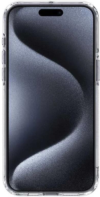 Dėklas Spigen Caseology Capella MagSafe stovas, skaidrus baltas - iPhone 15 Pro