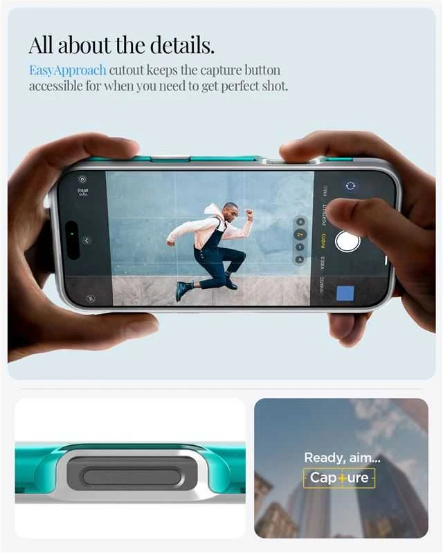 Dėklas Spigen Classic C1 MagSafe, bondi mėlynas - iPhone 16 Pro