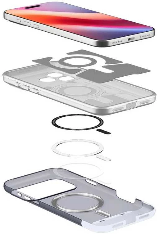 Dėklas Spigen Classic C1 MagSafe, grafito spalvos - iPhone 17 Pro Max