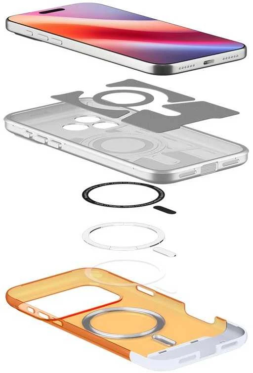 Dėklas Spigen Classic C1 MagSafe, mandarininės spalvos - iPhone 17 Pro Max