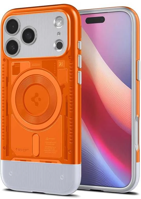 Dėklas Spigen Classic C1 MagSafe, tangerine - iPhone 17 Pro