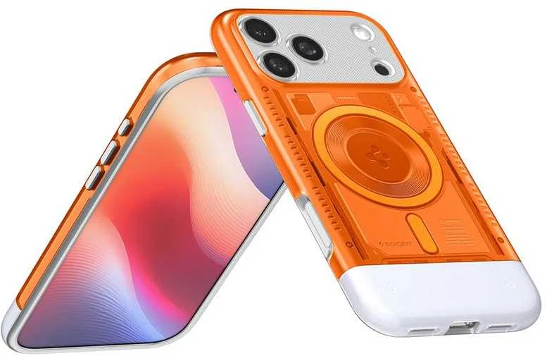Dėklas Spigen Classic C1 MagSafe, tangerine - iPhone 17 Pro