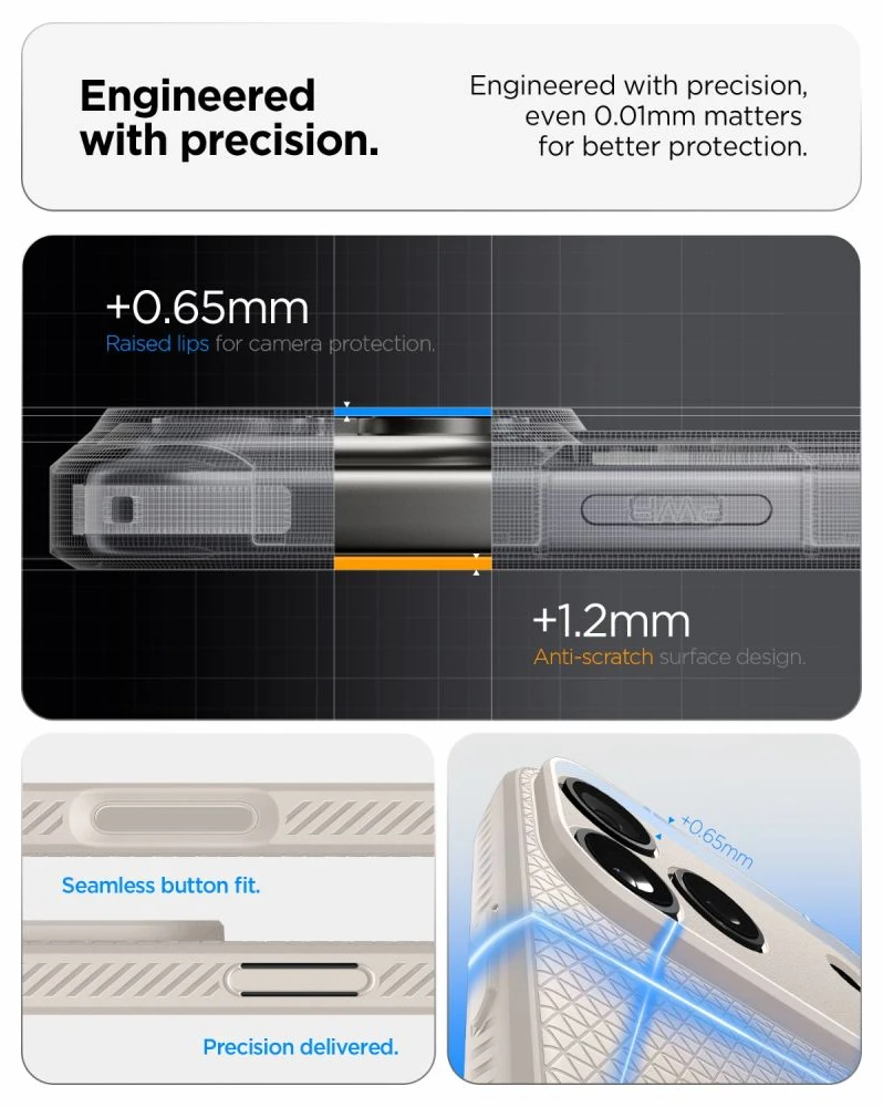 Dėklas SPIGEN case LIQUID AIR for IPHONE 17 Pro/ 18 Pro natural titanium