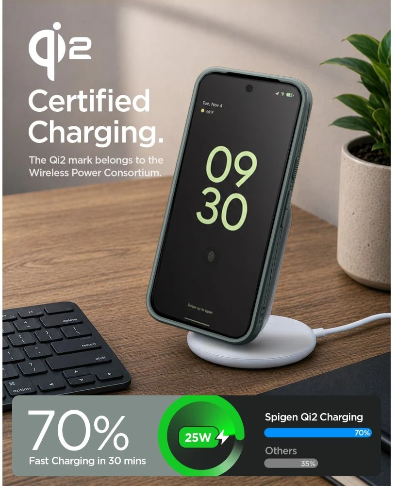 Dėklas SPIGEN LIQUID AIR MAG MAGSAFE GOOGLE PIXEL 11 ABYSS Žalias