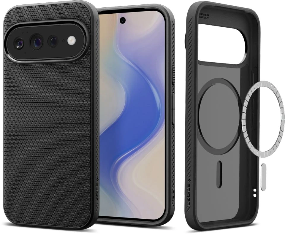 Dėklas SPIGEN LIQUID AIR MAG MAGSAFE GOOGLE PIXEL 11 PRO XL MATINIS Juodas