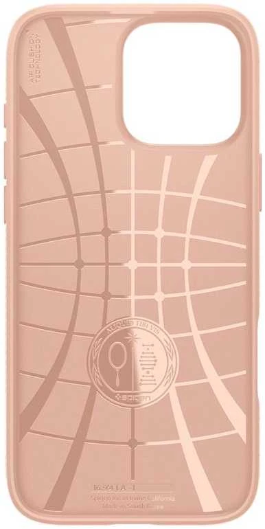 Dėklas „Spigen Liquid Air“, rožinio titano spalvos – „iPhone 16 Pro Max“