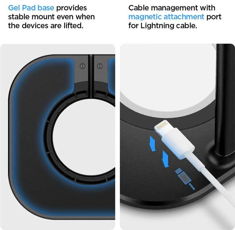 Spigen MagSafe Charger Stand laikiklis AirPods Max ausinėms (juodas)