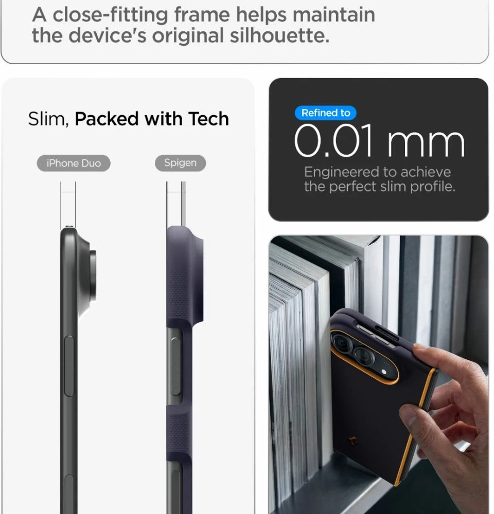 Dėklas Spigen NANO POP HYBRID MAG MAGSAFE IPHONE DUO MĖLYNA (BLUEBERRY NAVY)