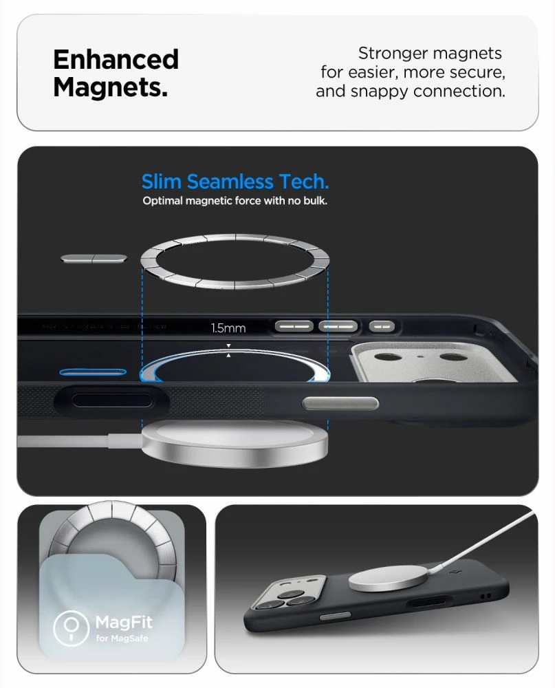 Dėklas Spigen Nano Pop MagSafe iPhone 17 Pro / 18 Pro Juodas SESAME