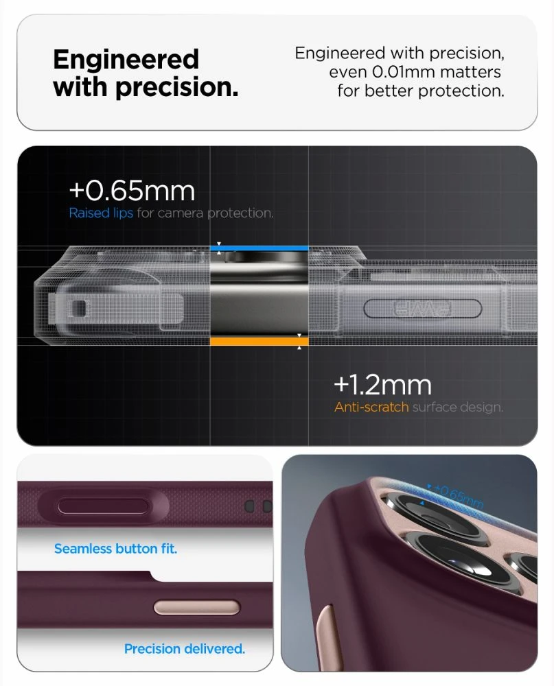 Dėklas Spigen Nano Pop MagSafe iPhone 17 Pro / 18 Pro BURGUNDY BEAN