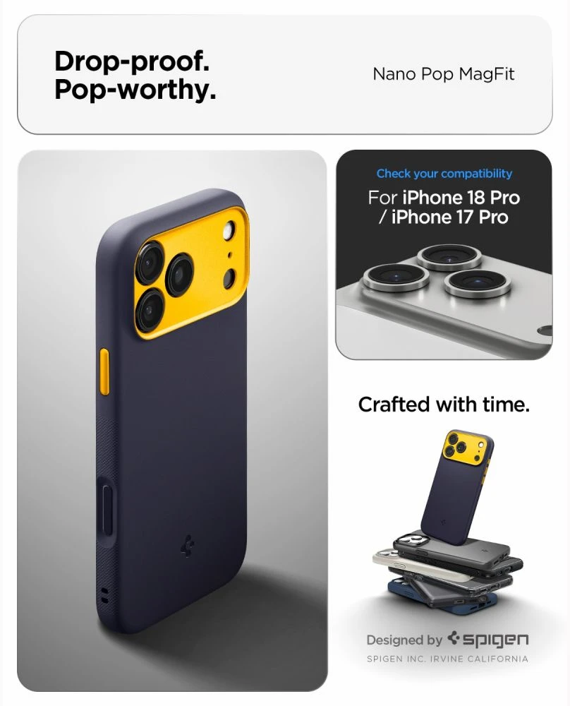 Dėklas Spigen Nano Pop MagSafe iPhone 17 Pro / 18 Pro BLUEBERRY NAVY