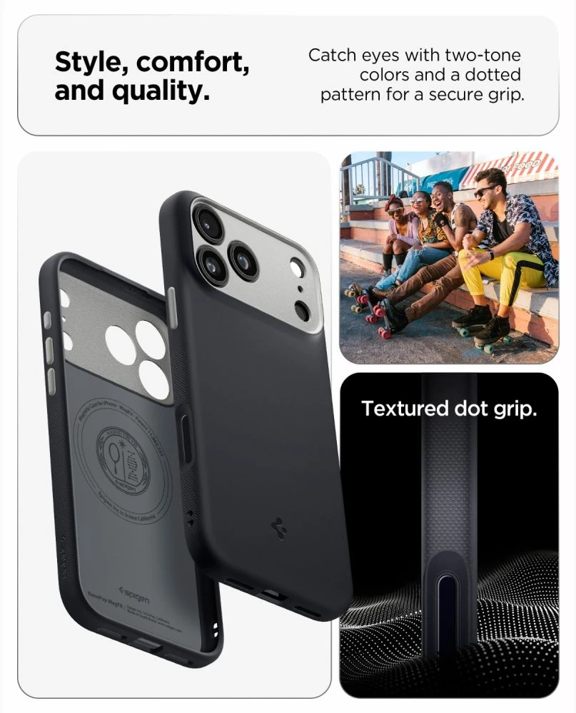 Dėklas Spigen Nano Pop MagSafe iPhone 17 Pro / 18 Pro Juodas SESAME