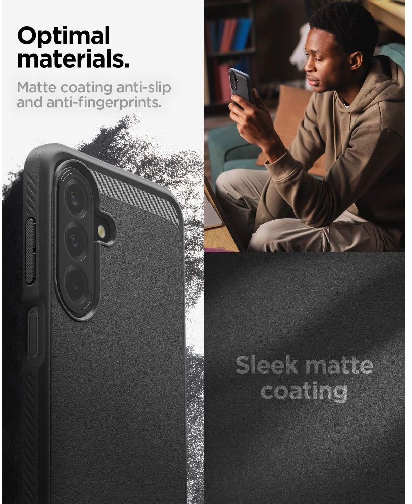Dėklas SPIGEN RUGGED ARMOR GALAXY A27 5G MATINIS Juodas