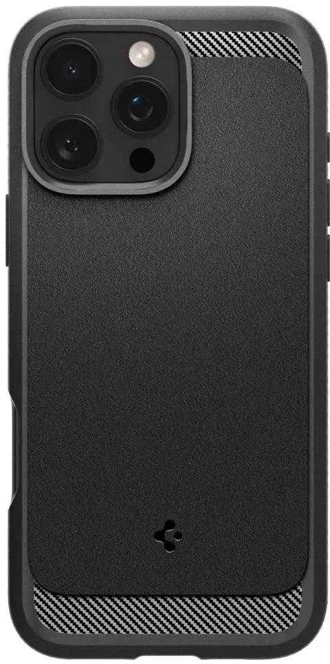 Dėklas Spigen Rugged Armor MagSafe do Apple iPhone 16 Pro Max – dėklas telefonui juodos spalvos