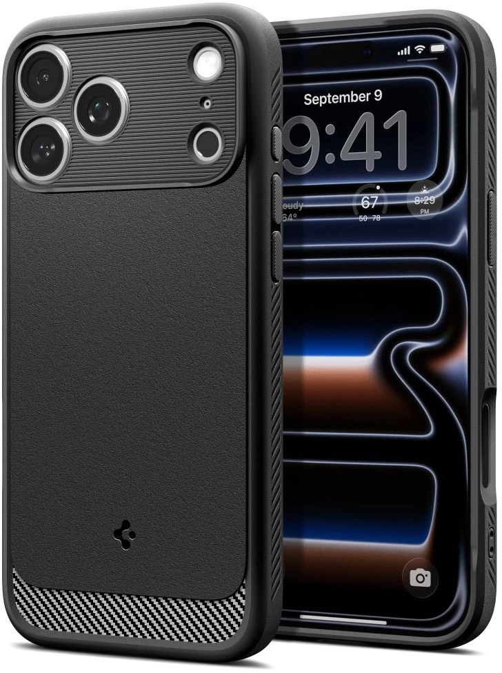 Dėklas SPIGEN case RUGGED ARMOR compatible with MagSafe for IPHONE 18 Pro Max / 17 Pro Max matte juodas