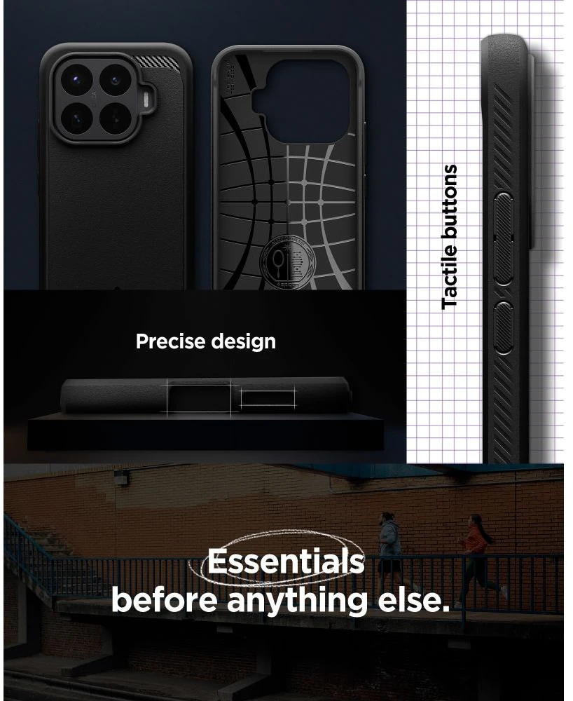 Dėklas SPIGEN RUGGED ARMOR XIAOMI 17T PRO MATINIS Juodas