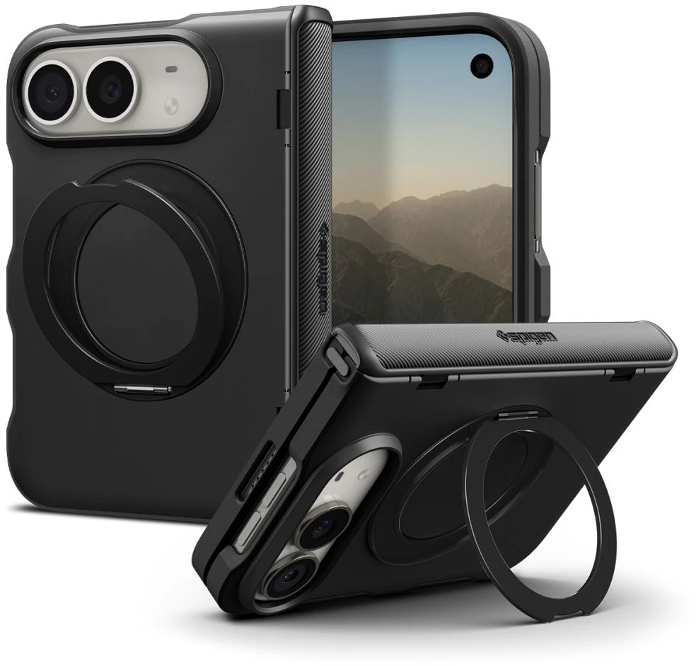 Dėklas Spigen SLIM ARMOR PRO S MagSafe iPhone DUO Juodas