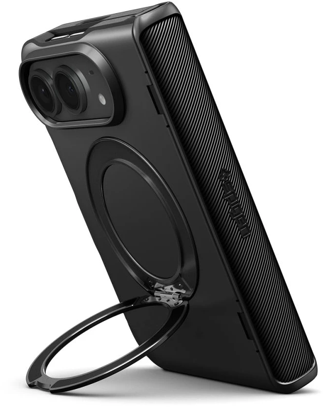 Dėklas Spigen SLIM ARMOR PRO S MagSafe iPhone DUO Juodas