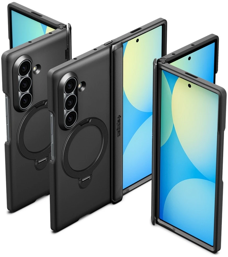 Dėklas Spigen Slim Armor Pro S MagSafe, skirtas Samsung Galaxy Z Fold8 Ultra, juodos spalvos