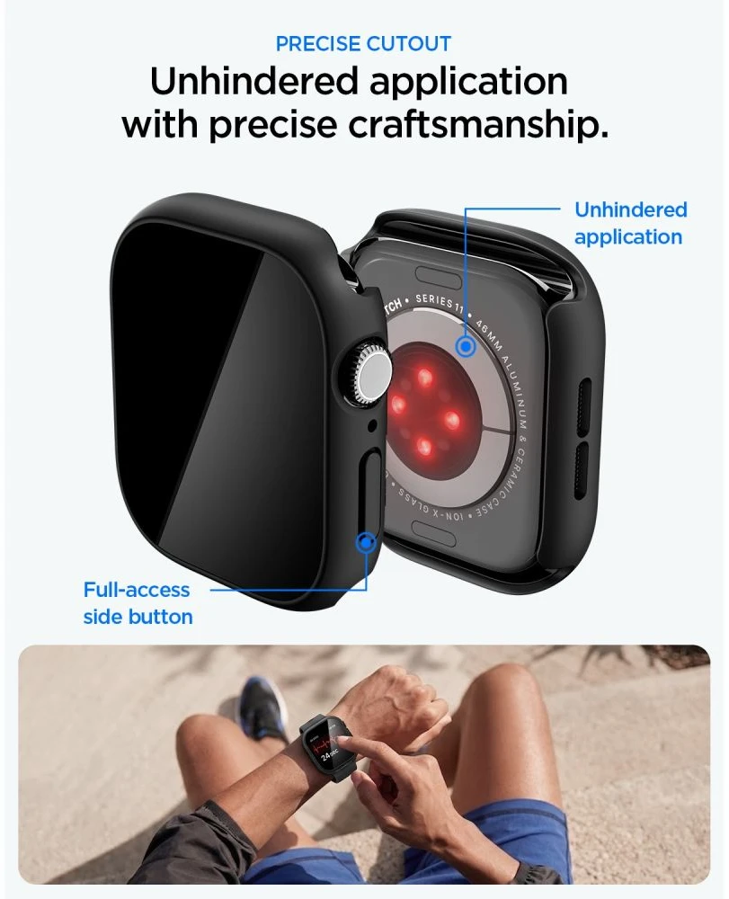 SPIGEN THIN FIT 360 WATCH 10 / 11 (46 MM) Juodas