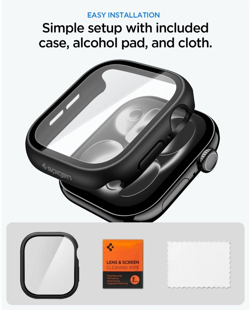 SPIGEN THIN FIT 360 WATCH 10 / 11 (46 MM) Juodas