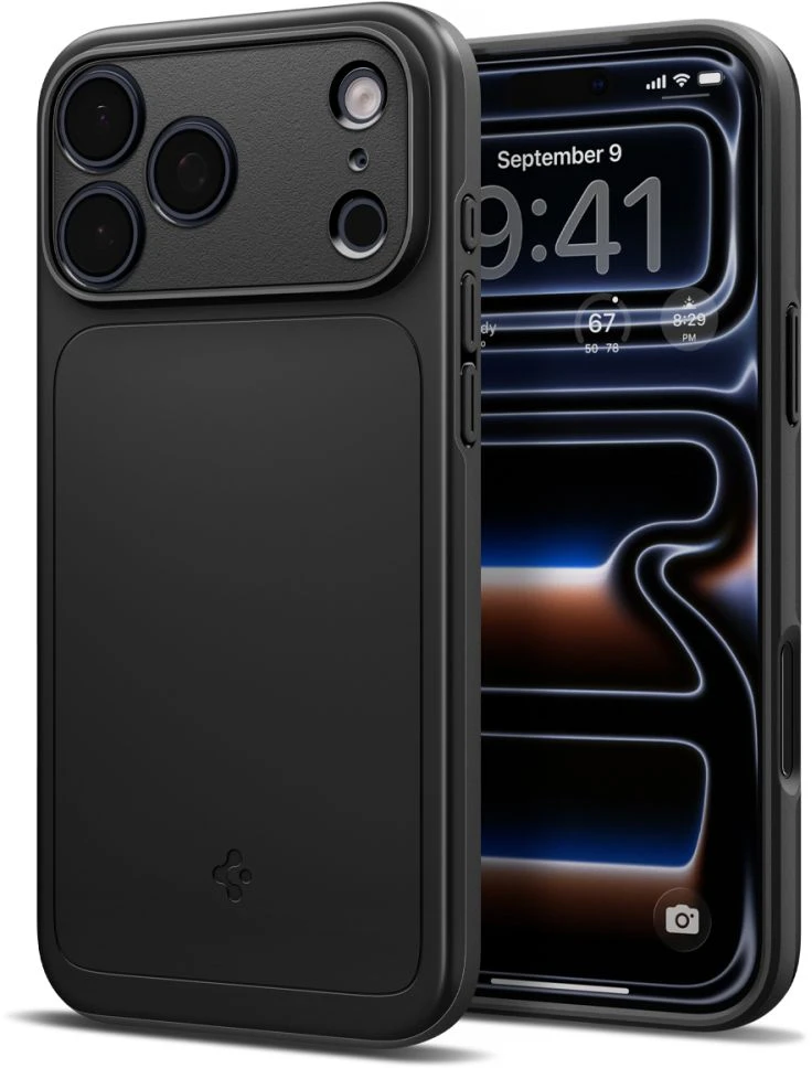 Dėklas Spigen Thin Fit MagSafe iPhone 17 Pro Max / 18 Pro Max juodos spalvos