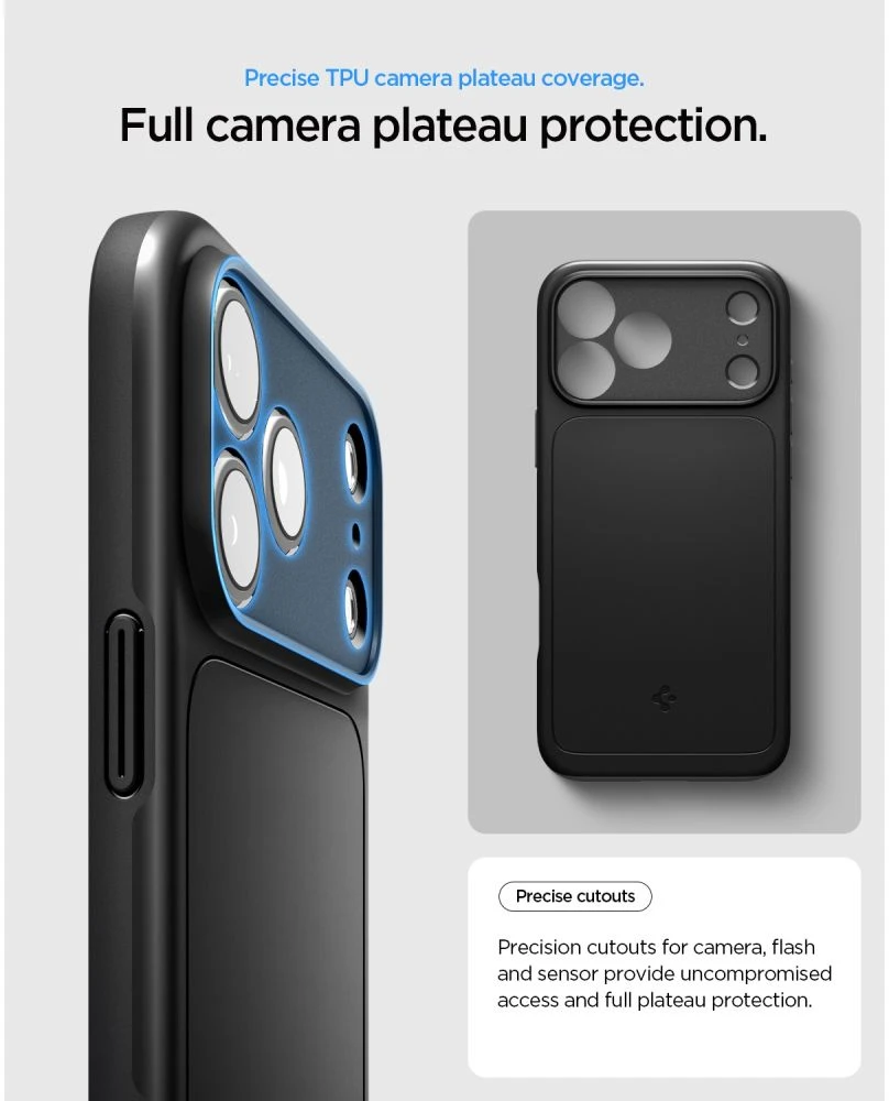 Dėklas Spigen Thin Fit MagSafe iPhone 17 Pro Max / 18 Pro Max juodos spalvos
