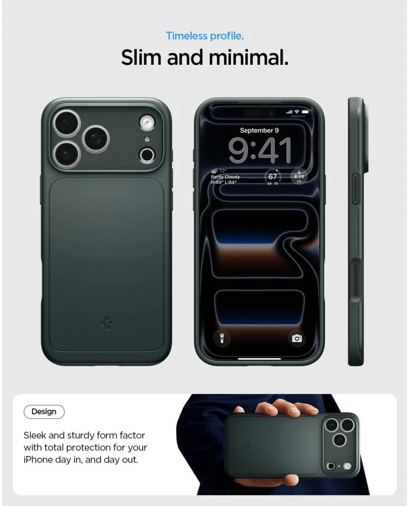 Dėklas Spigen Thin Fit MagSafe iPhone 17 Pro Max / 18 Pro Max ABYSS Žalias