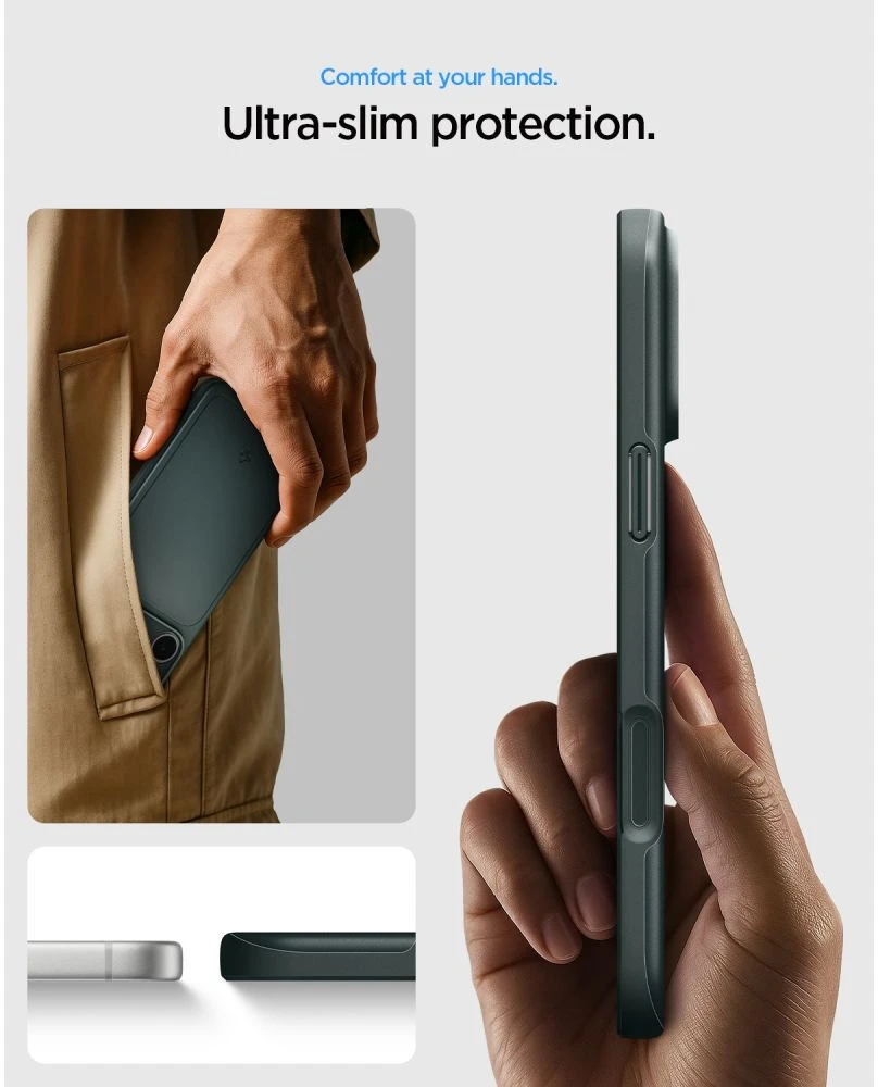 Dėklas Spigen Thin Fit MagSafe iPhone 17 Pro Max / 18 Pro Max ABYSS Žalias