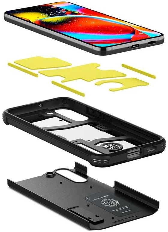 Dėklas Spigen Tough Armor, juodas - Samsung Galaxy S22+