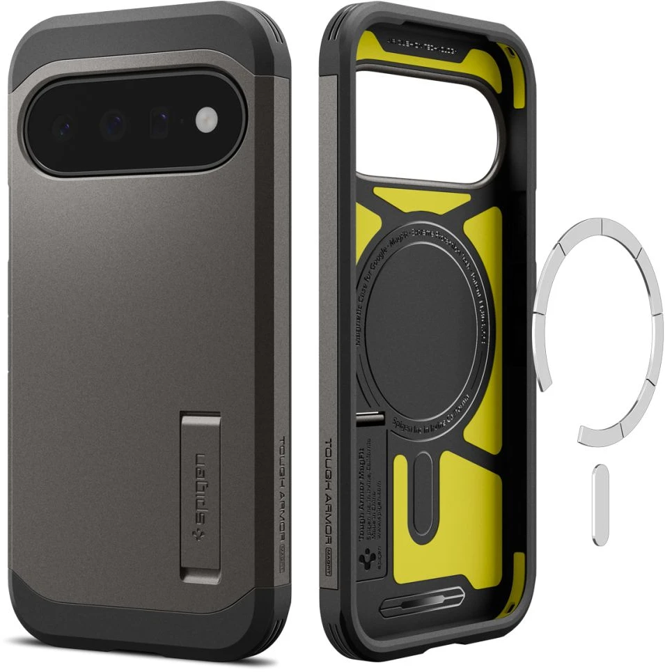 Dėklas SPIGEN TOUGH ARMOR MAG MAGSAFE GOOGLE PIXEL 11 GUNMETAL