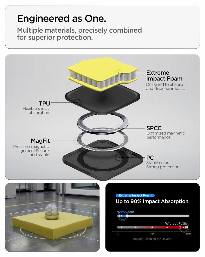Spigen Tough Armor MAG MagSafe dėklas Samsung Galaxy S26 FE GUNMETAL