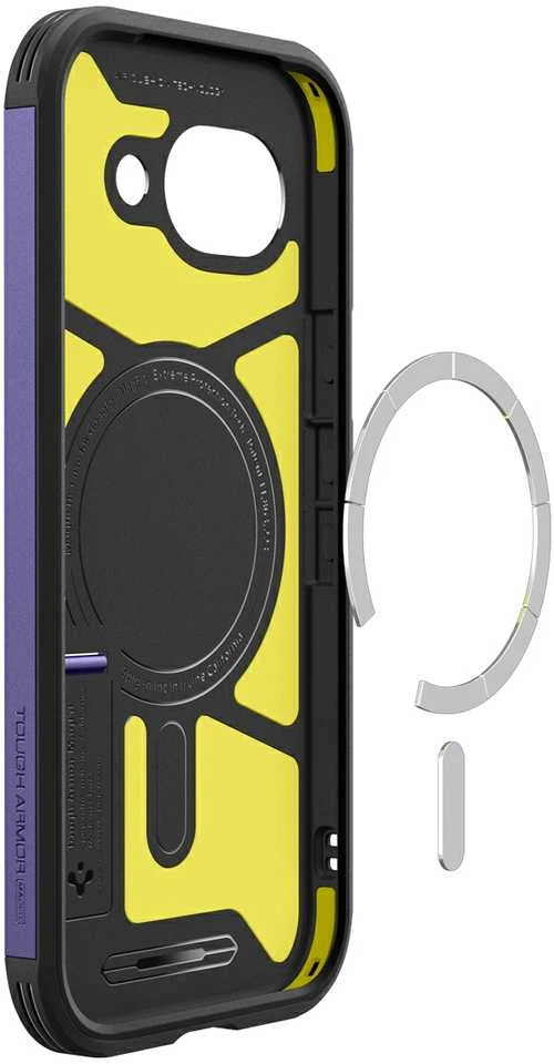 Dėklas Spigen „Tough Armor MagSafe“, pelenų violetinis – „Google Pixel 10a“