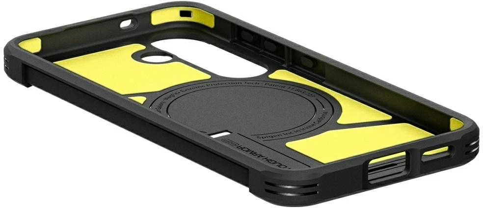 Dėklas Spigen Tough Armor MagSafe Samsung Galaxy S25 juodos spalvos