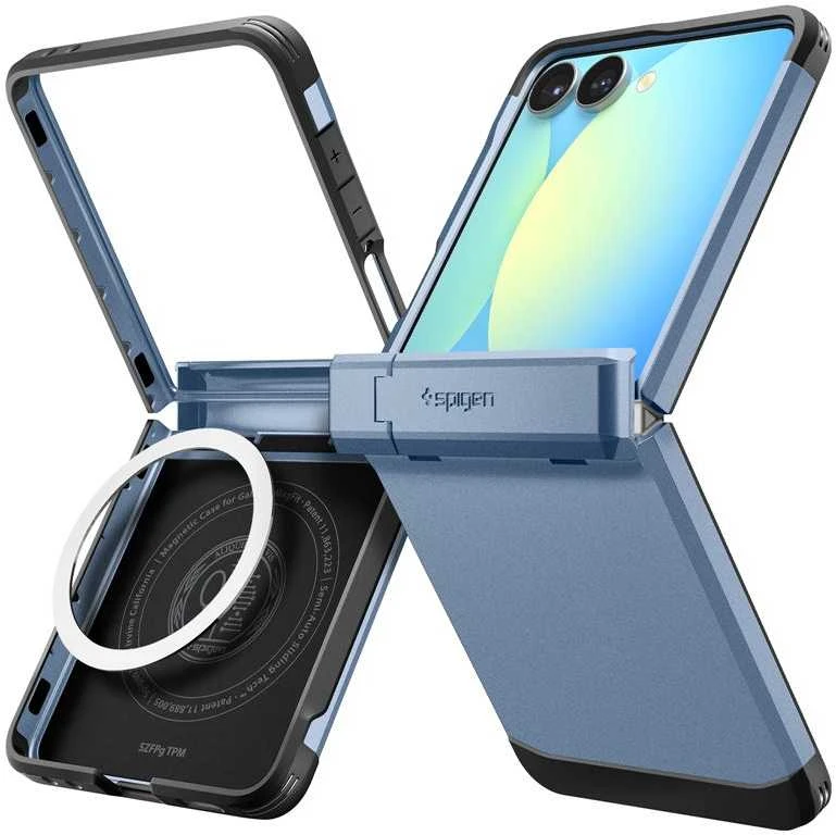 Dėklas Spigen Tough Armor Pro MagSafe, sierra mėlynas - Samsung Galaxy Z Flip7