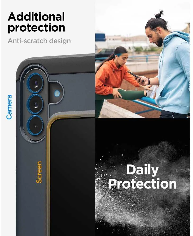 „Spigen Tough Armor Galaxy A57 5G“ metalinis skalūno spalvos dėklas