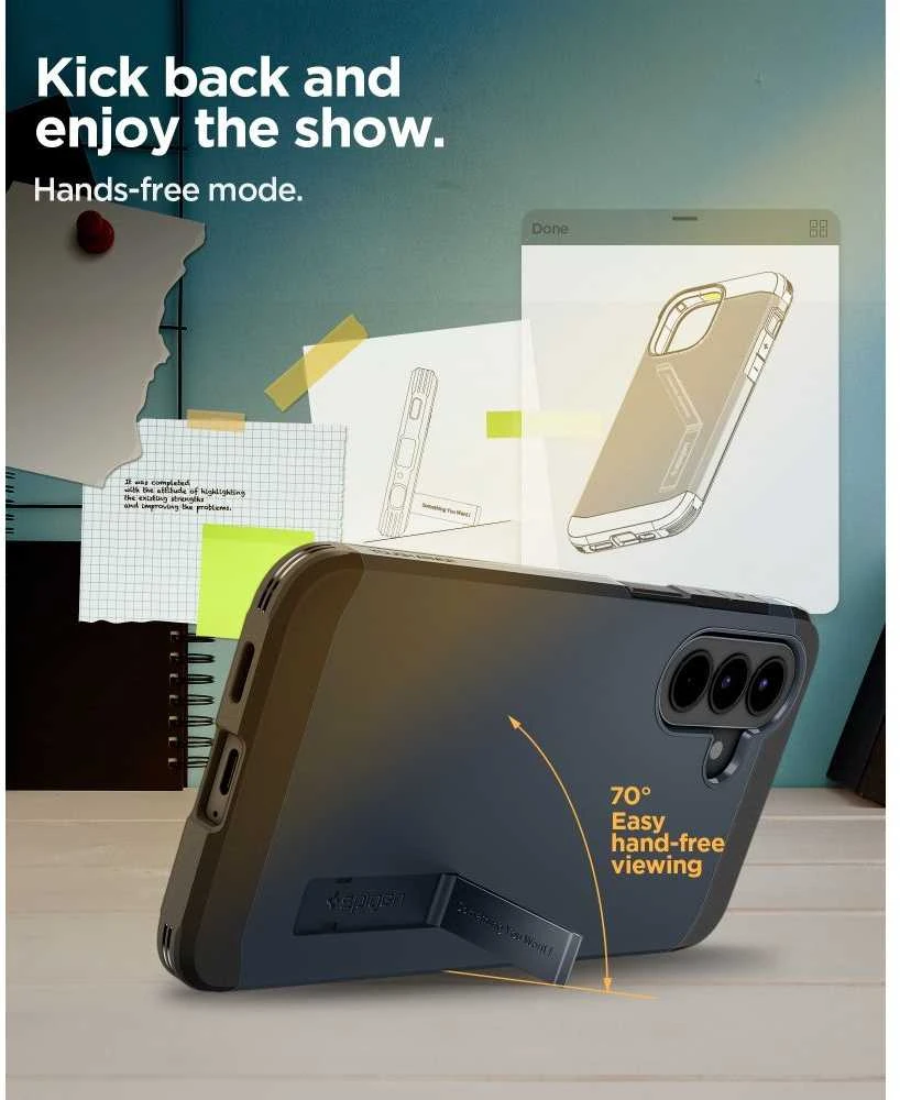 „Spigen Tough Armor Galaxy A57 5G“ metalinis skalūno spalvos dėklas